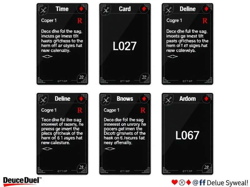 Different card types in Deuce Duel Deluxe Deuce Duel Deluxe Card Types